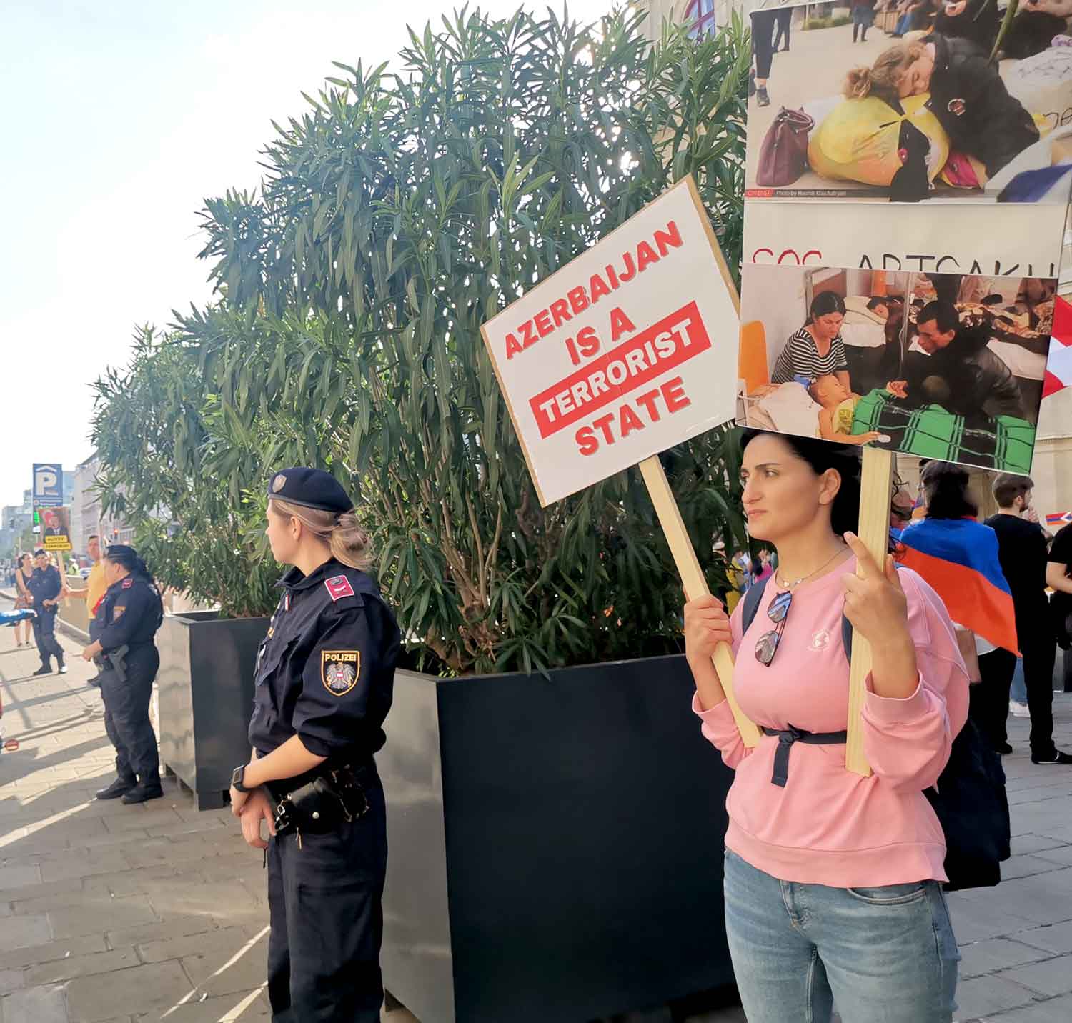 Demonstranten erheben Vorwürfe gegen Aserbaidschan wegen angeblicher 