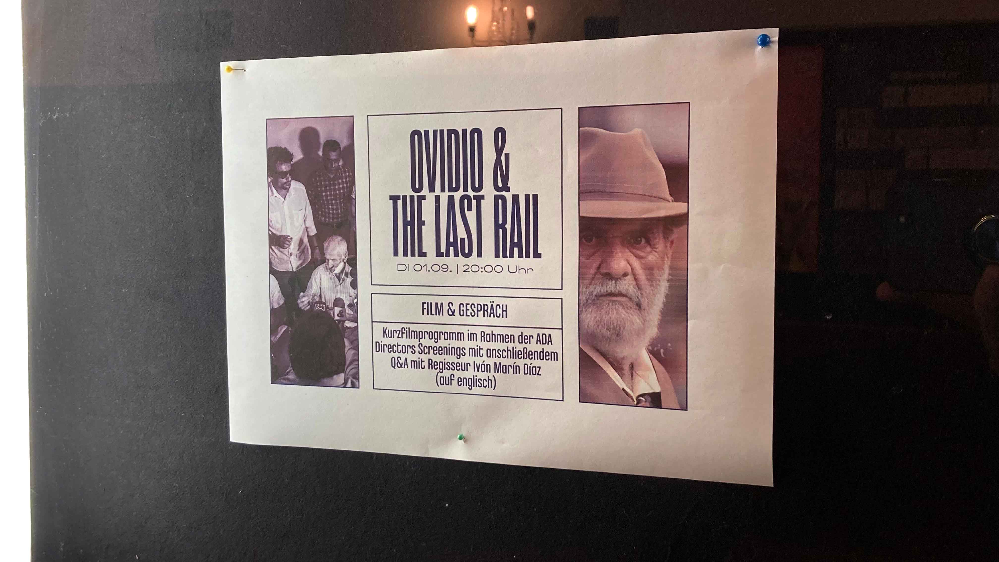 Imagen de la proyección de Ovidio & The Last Rail, dos cortometrajes realizados íntegramente en la región cafetera de Colombia. Foto: Stefan Galván.
