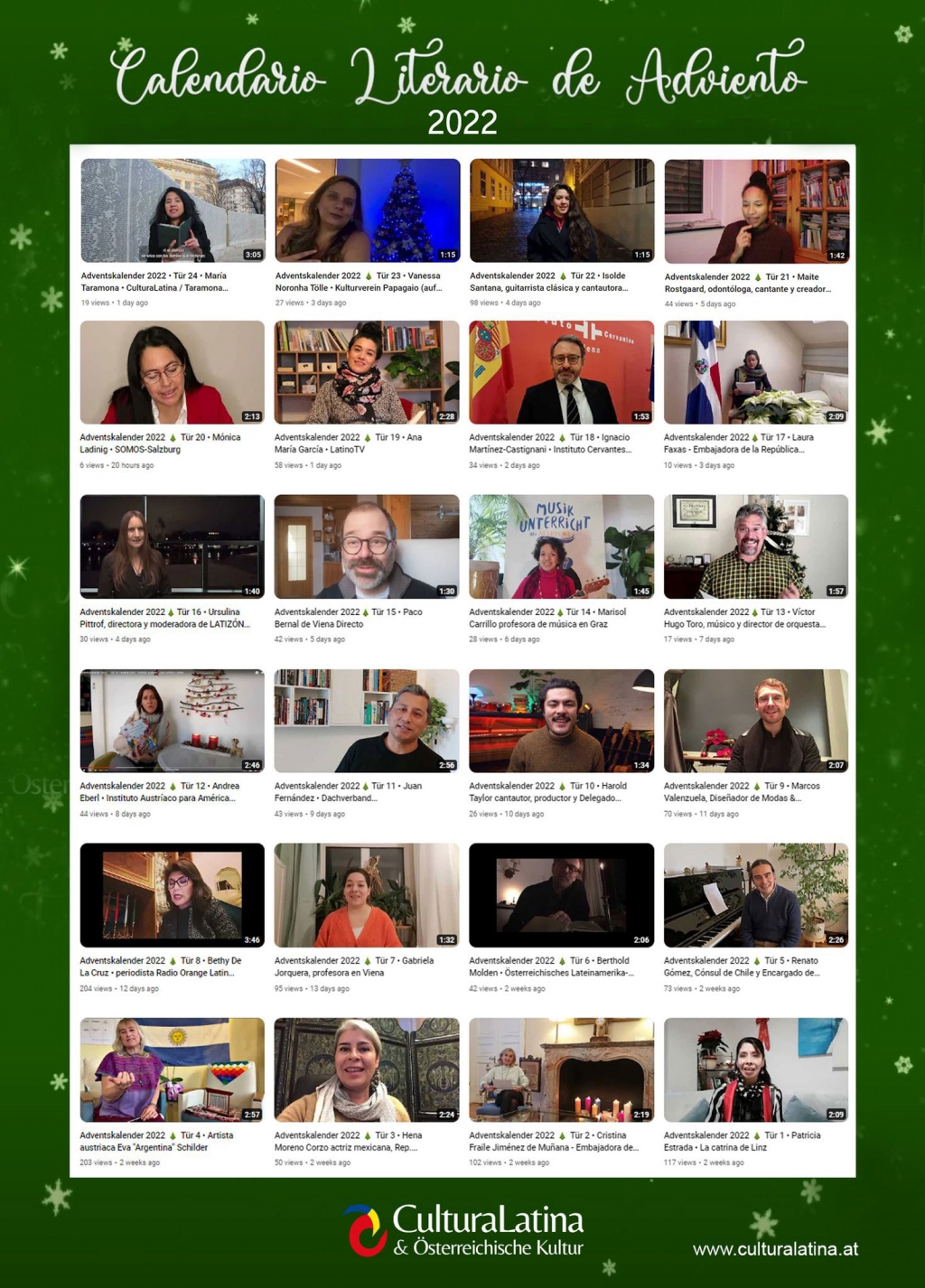 El Calendario Literario de Adviento 2022 contiene poesías que nos llevan a la reflexión.